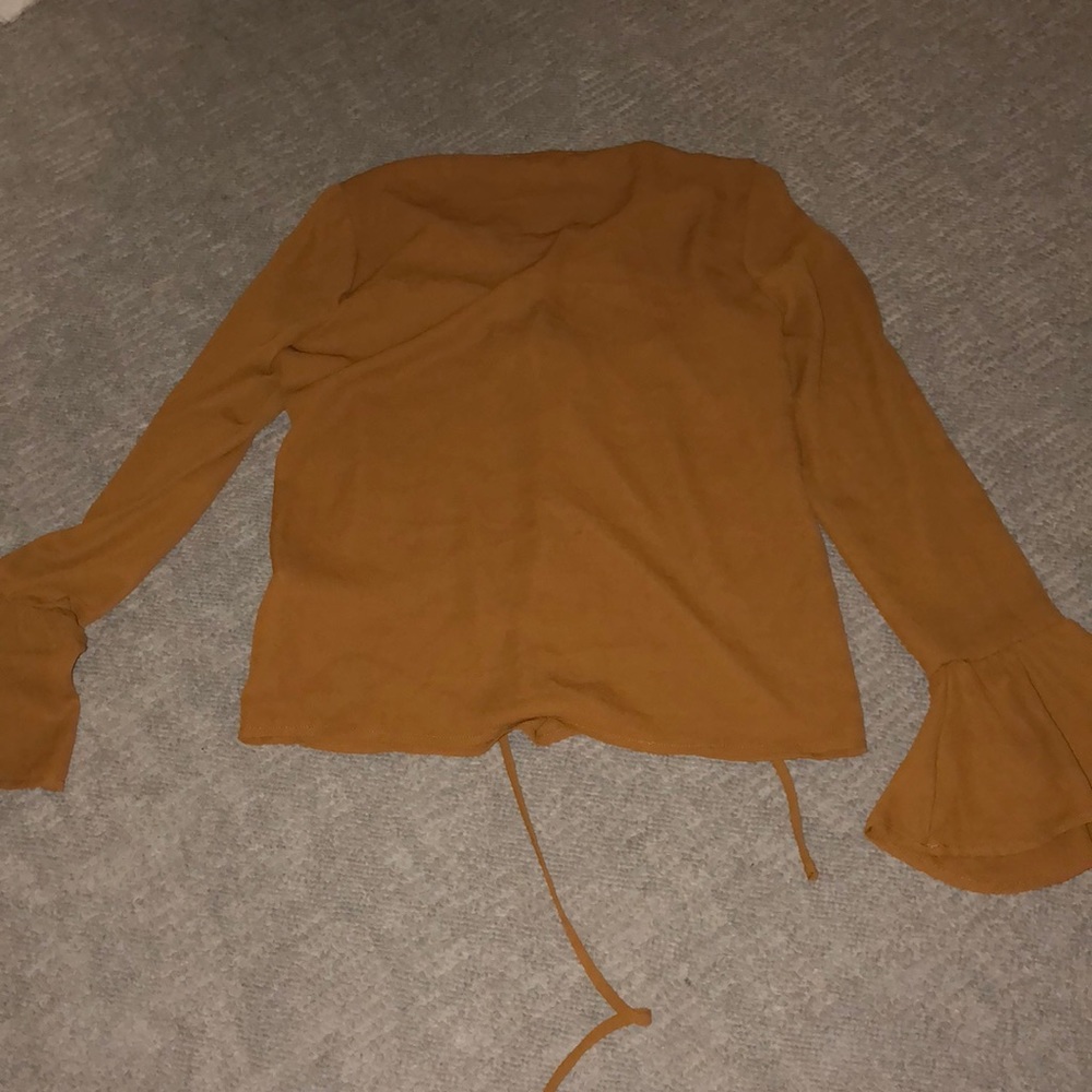 Forever 21 lace up flair top